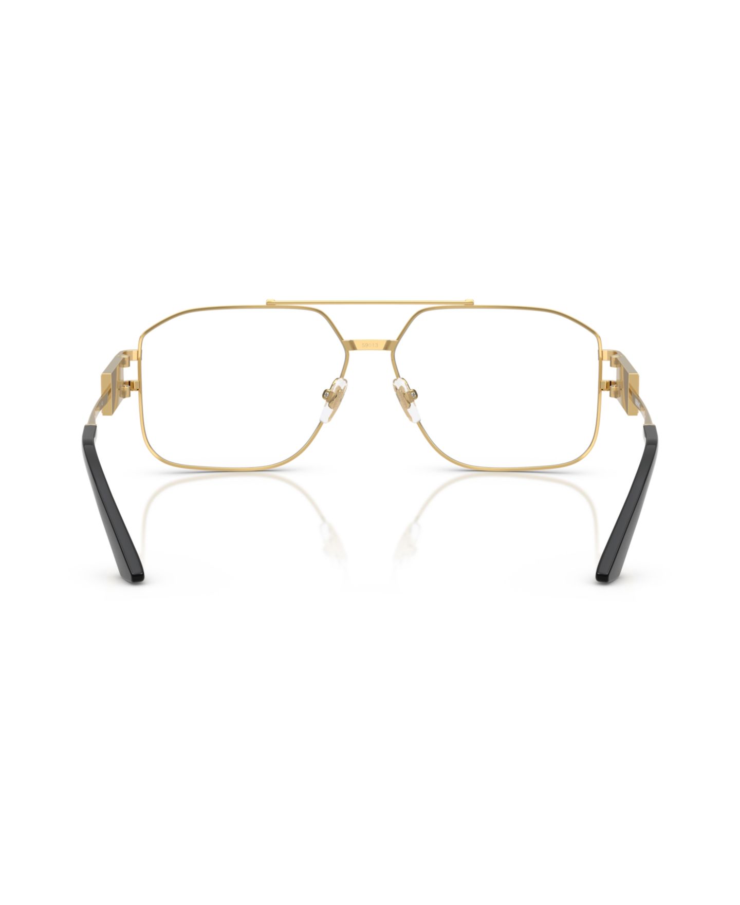 Мужские очки Versace Man Square Metal VE1302 Eyeglasses, цвет: Золотой — фото 5