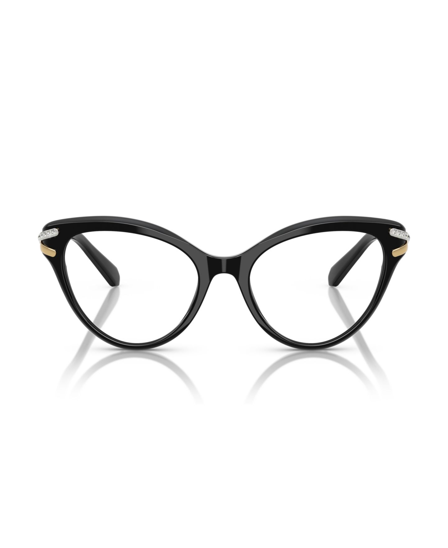 Женские очки Swarovski Woman Cat Eye Plastic SK2030 Eyeglasses, цвет: Чёрный — фото 2