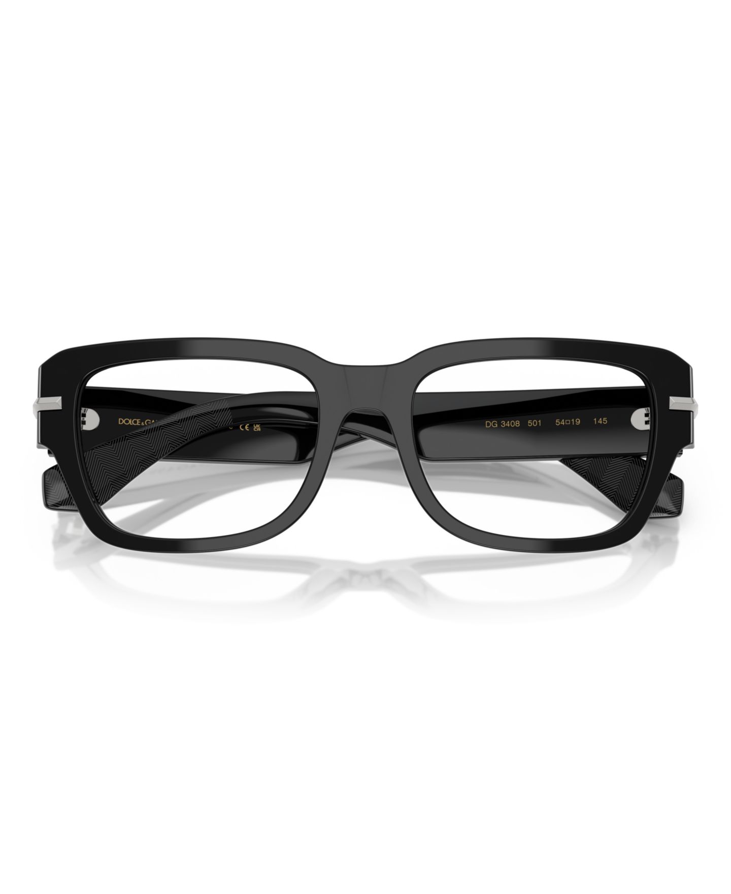 Мужские очки Dolce&Gabbana Man Square Plastic DG3408 Eyeglasses, цвет: Чёрный — фото 5