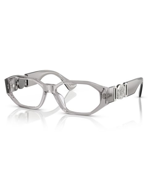 Мужские очки Versace Man Irregular Plastic VE3320U Biggie Eyeglasses, цвет: Серый прозрачный