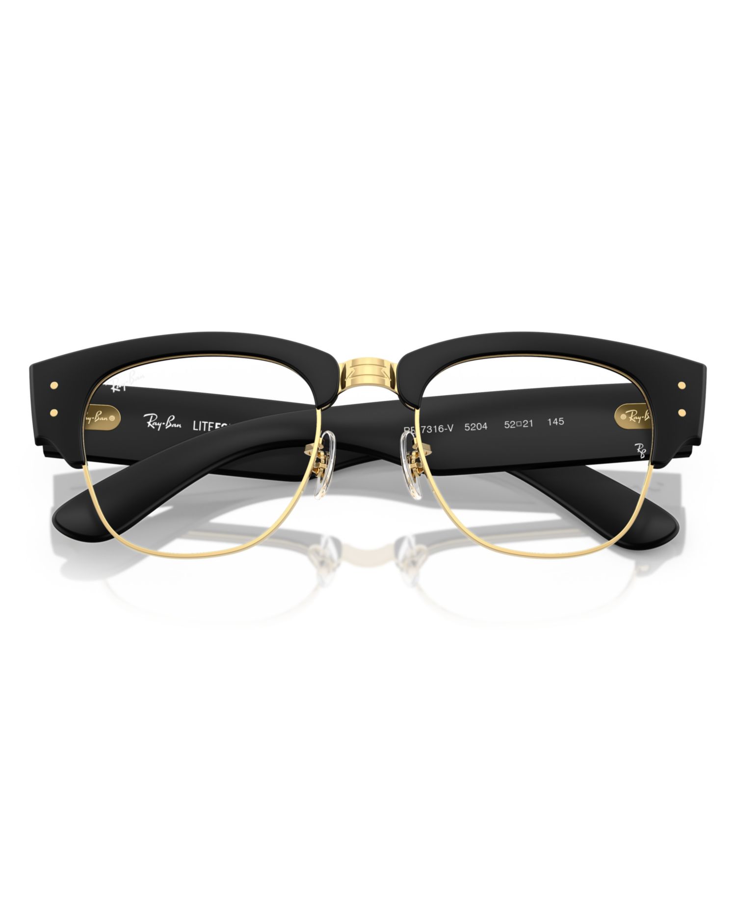 Unisex Square Innovative Material RB7316V Mega Clubmaster Optics Liteforce Eyeglasses