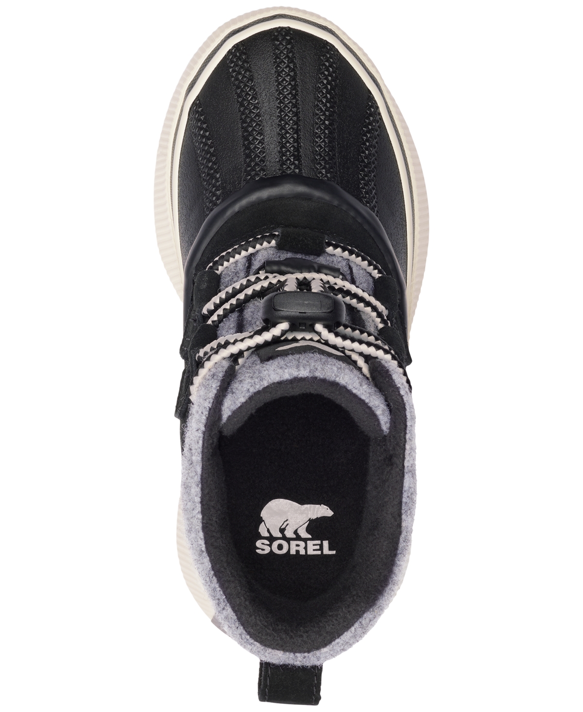Sorel Youth Out N About Iv Chillz Waterproof Booties In Black,chalk