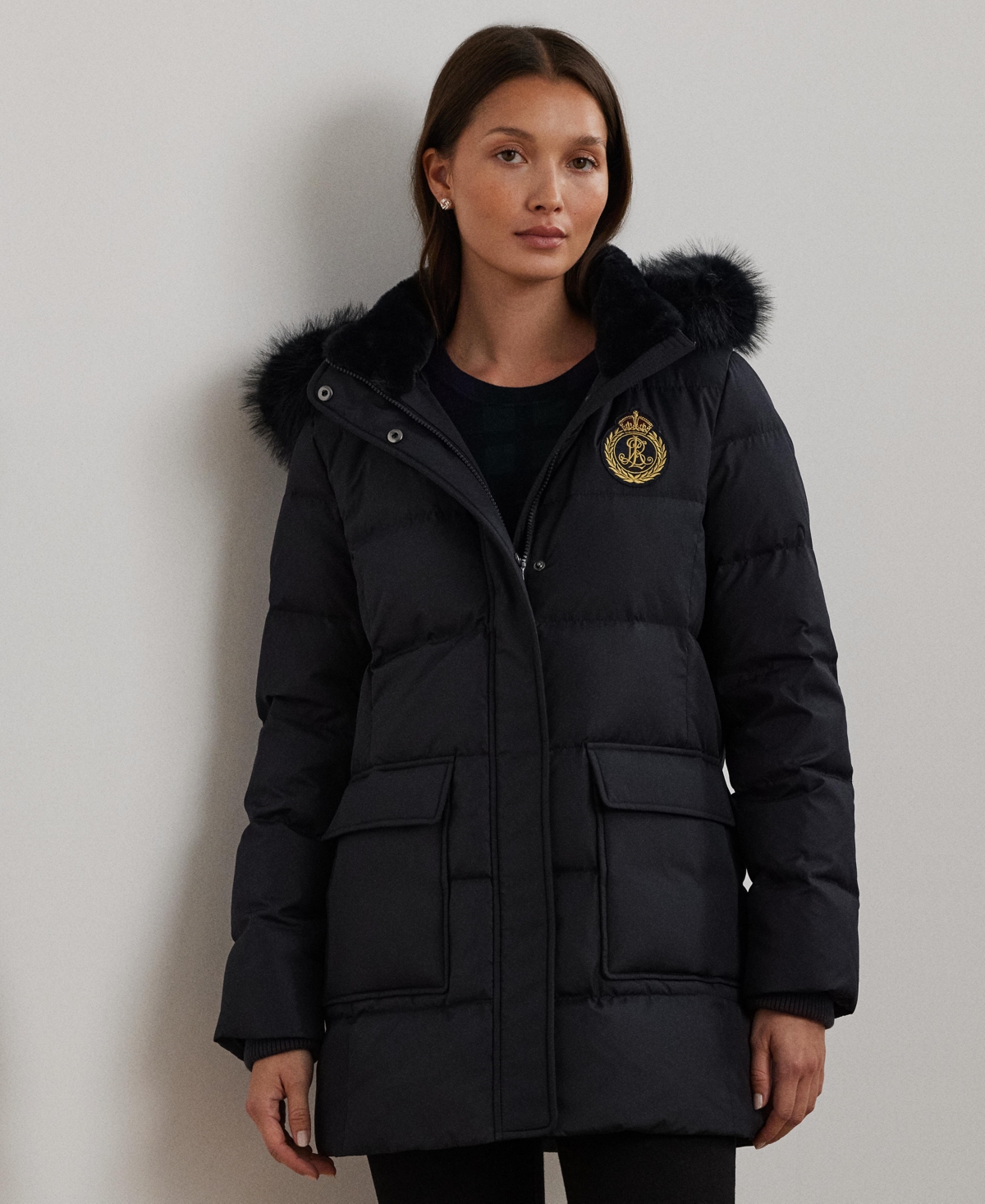 Lauren Ralph Lauren Women's Hooded Crest Puffer Coat