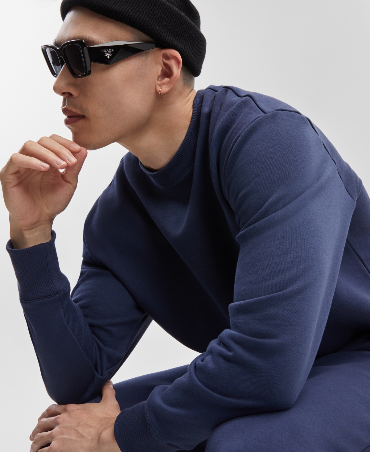 Mode Of One Men's Relaxed-fit Fleece Sweatshirt, Created For Macy's In Caspian Waters