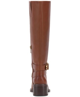 Vince Camuto Women's Gini Extra Wide-Calf Buckled Knee-High Riding Boots