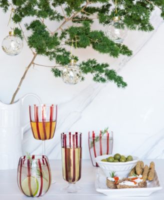 Nuovo Stripe Wine Glass