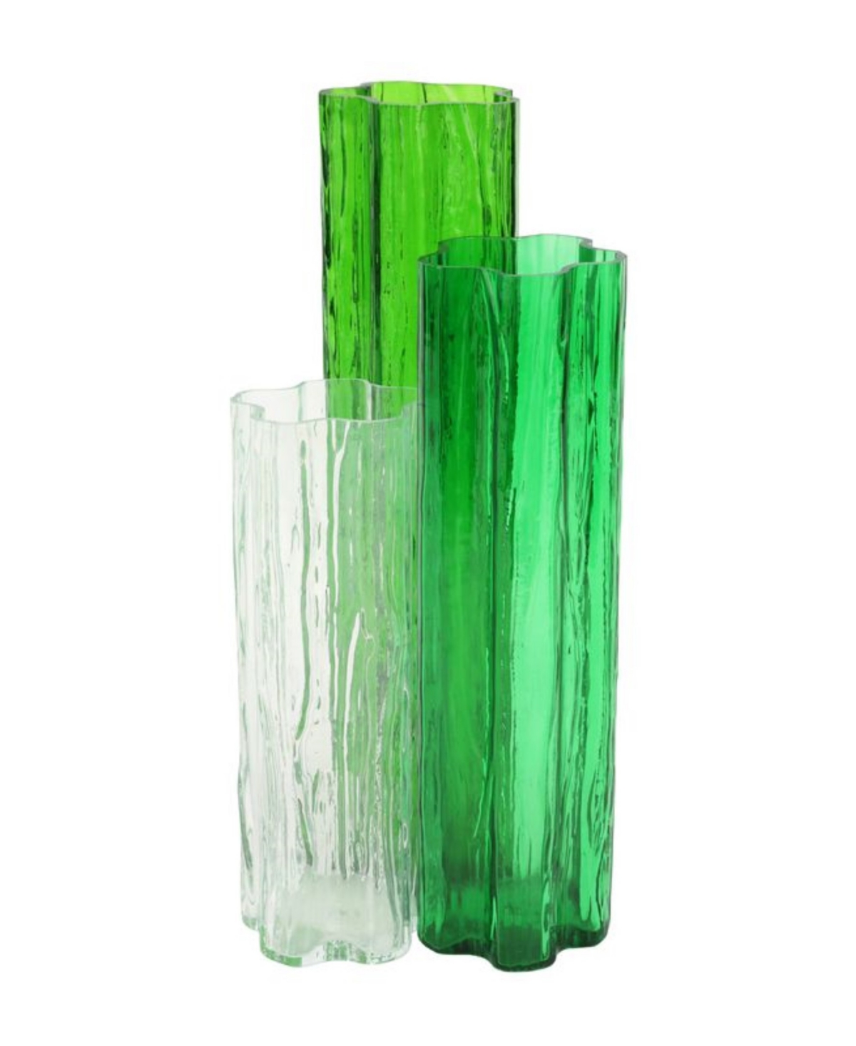 Vietri Flora Glass Vase In Green