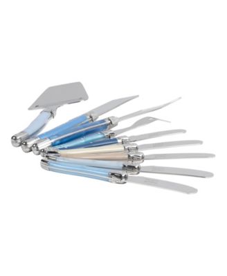 Essential Laguiole Cheese 9-Piece Knife and Spreader Set with Handles