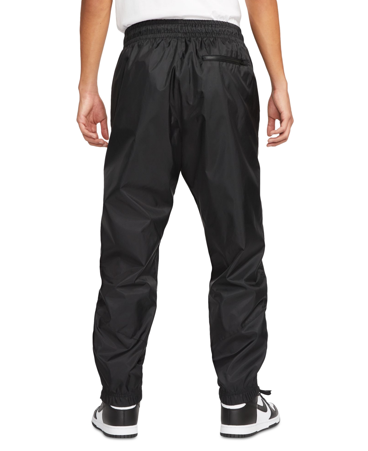 Nike Men's Windrunner Woven Lined Pants In Black,black,white