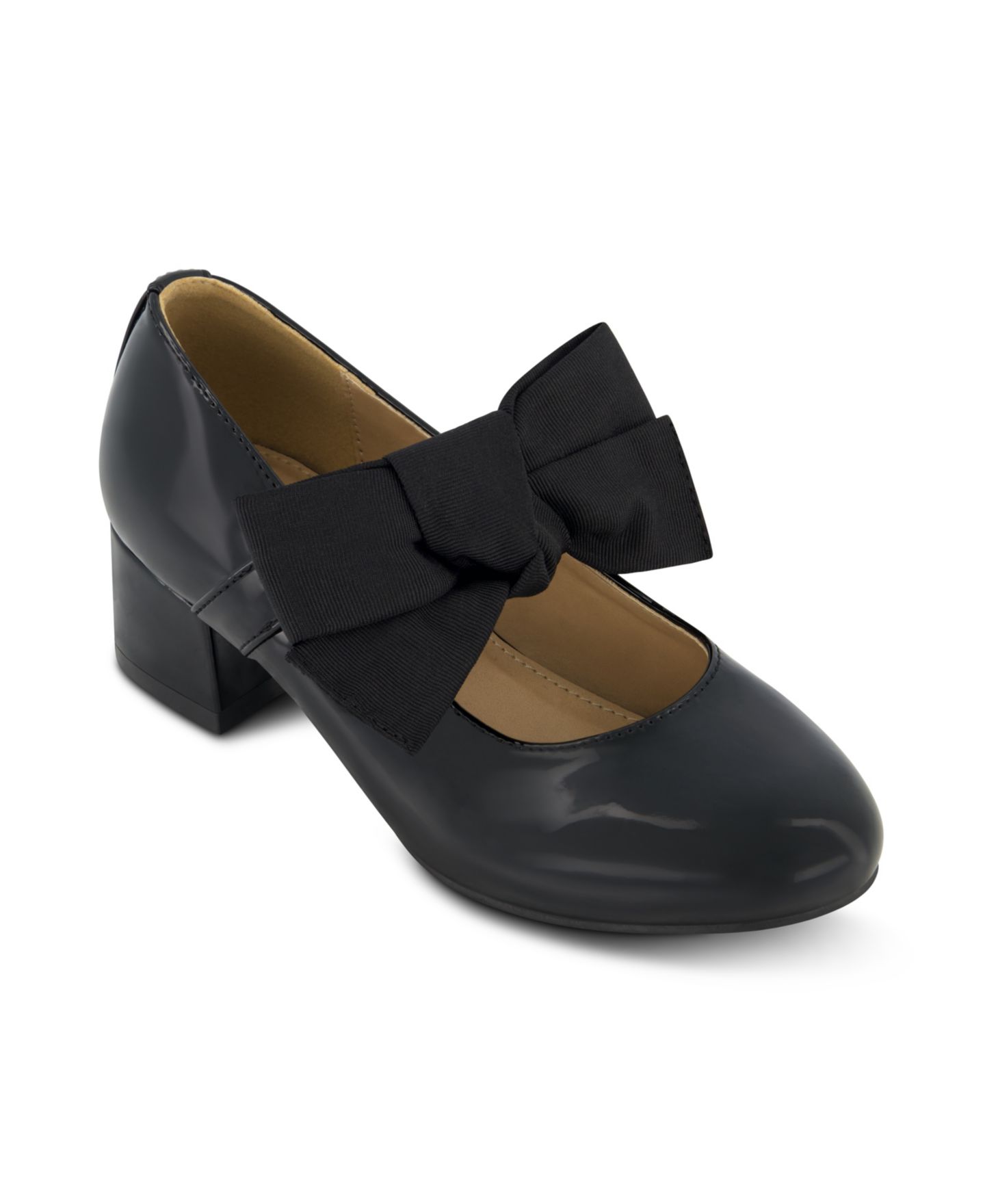 Детские нарядные туфли Sam Edelman Bianca Teddy на каблуке, цвет: Чёрный — фото 1