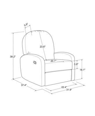 31.9"W Polyester Phoenix Swivel Rocker Recliner