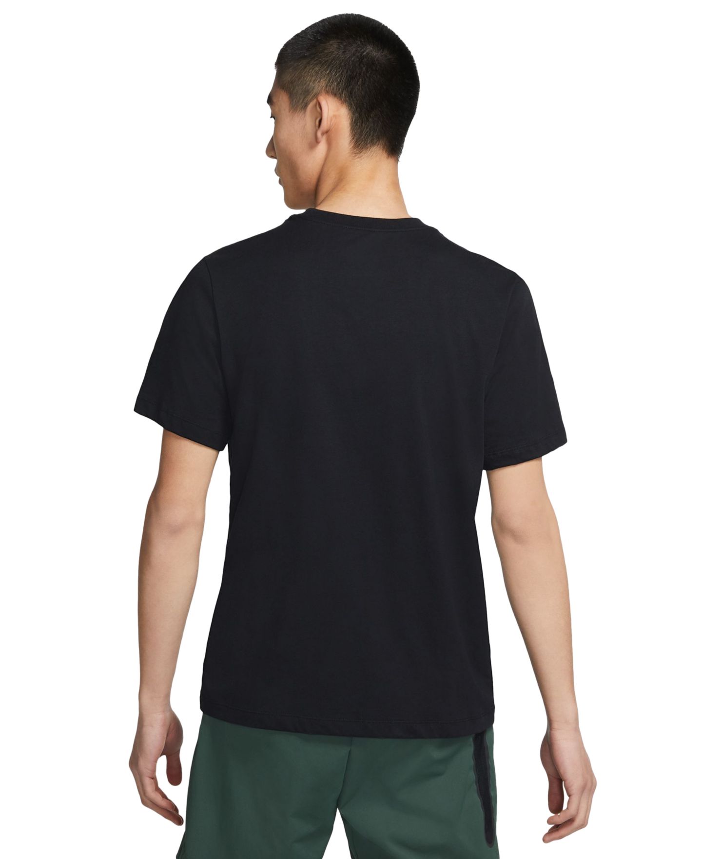 Мужская футболка Nike Sportswear Swoosh Short-Sleeve Crewneck, цвет: Чёрный / Белый — фото 2