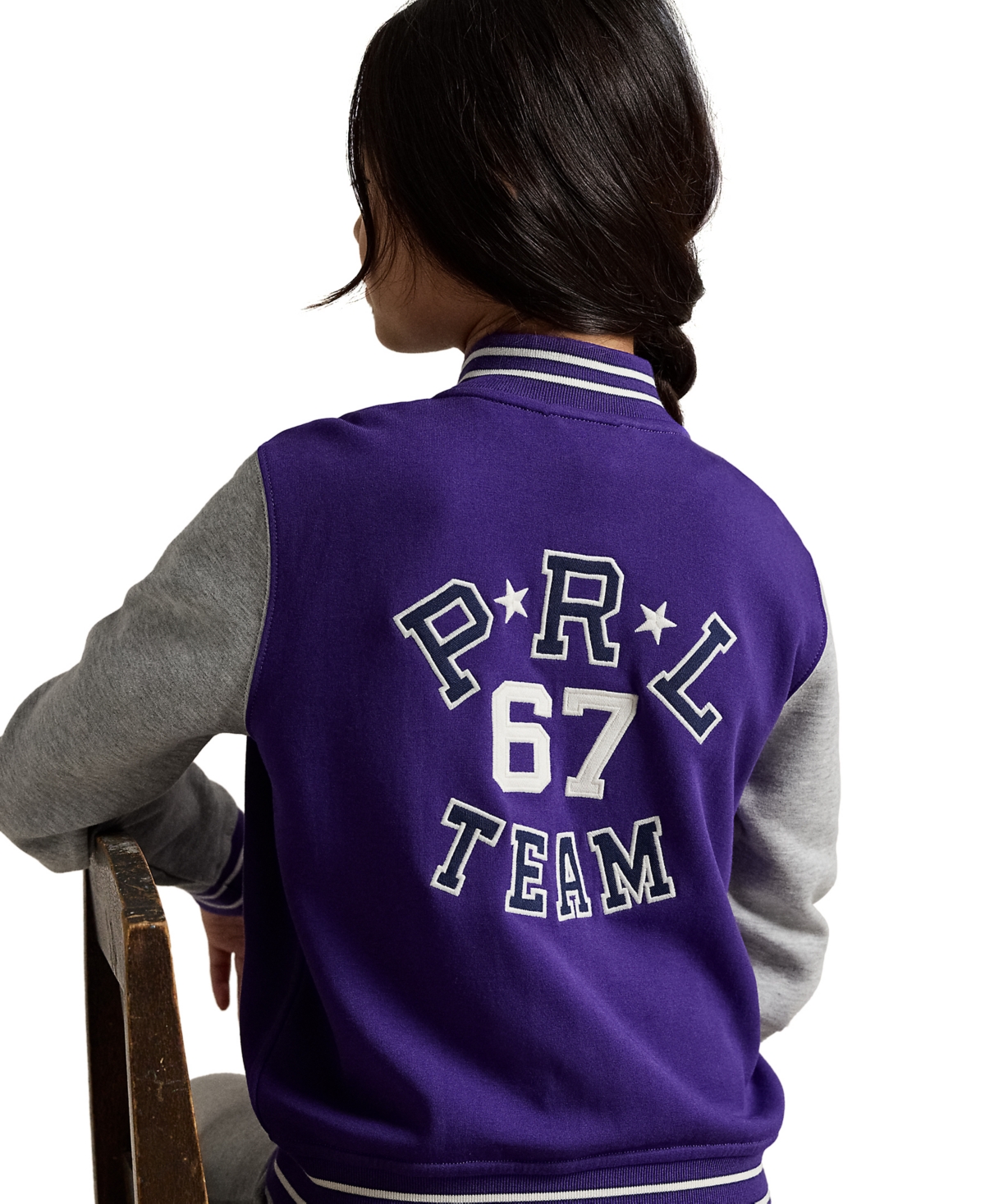 Polo Ralph Lauren Big Girls Double Knit Baseball Jacket