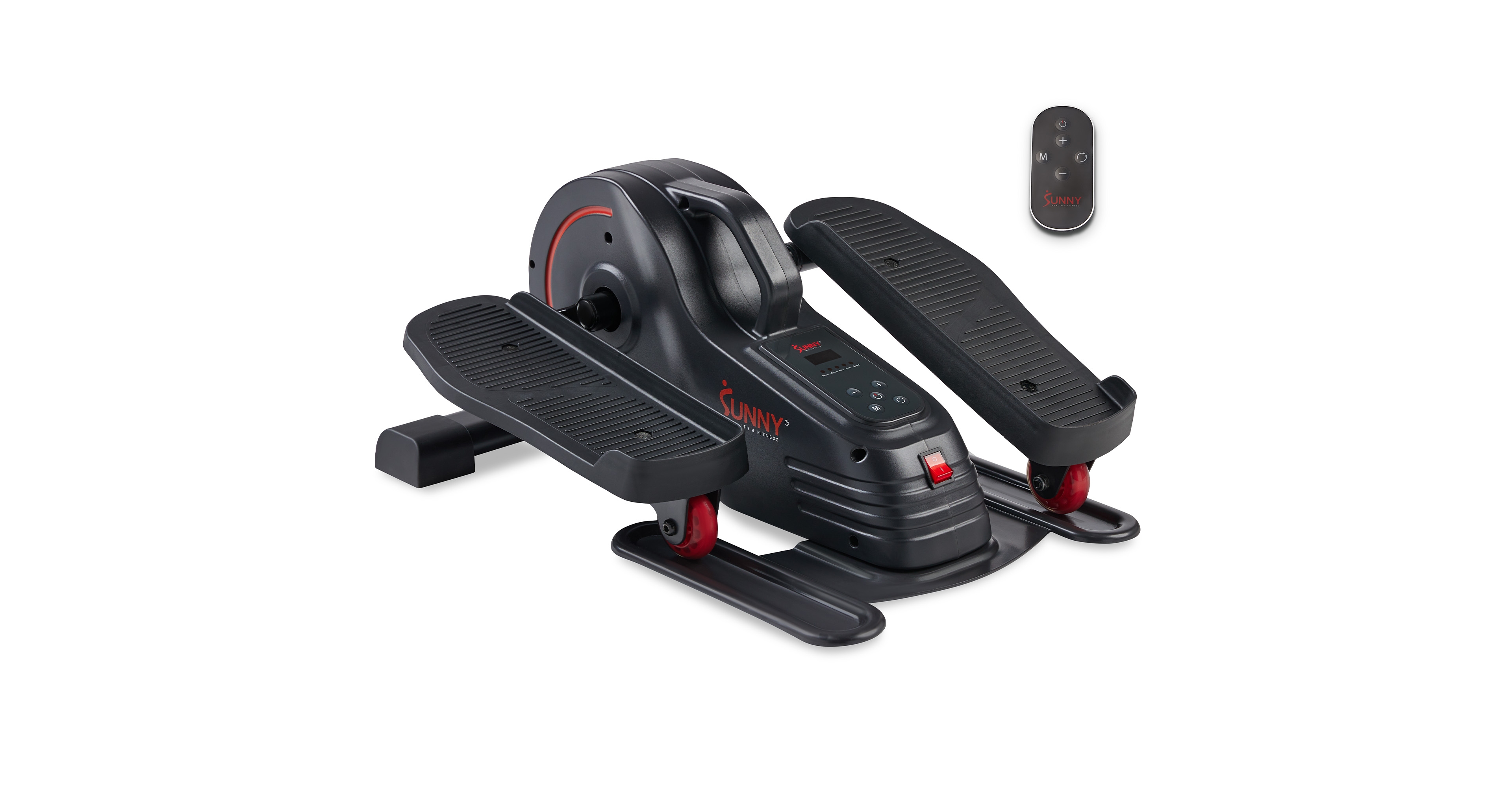 Sunny Health & Fitness Smart Electric Motorized Under Desk Mini Elliptical Cardio Exerciser, Exclusive SunnyFit App Enhanced Bluetooth Connectivity
