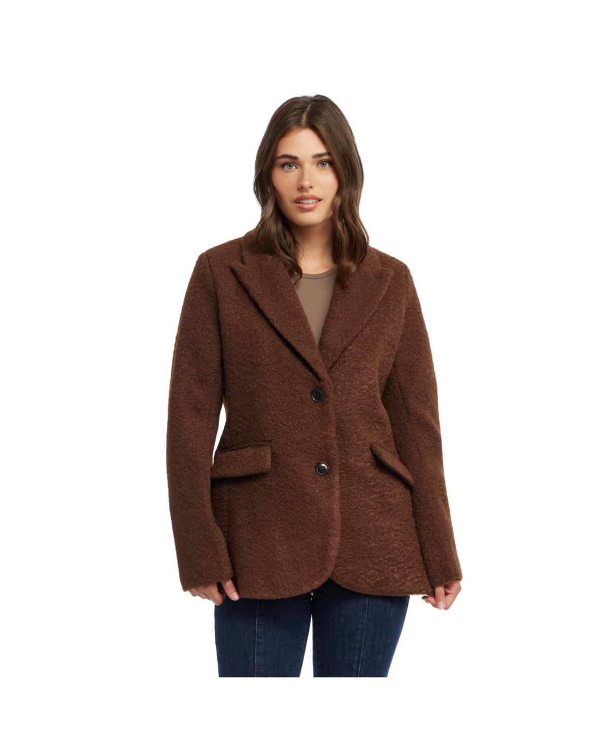 Ellen Tracy Women's Wave Boucle Tailored Coat