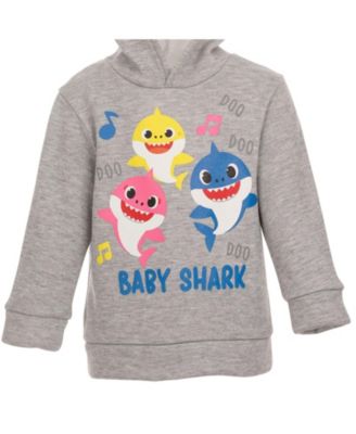 Baby Boys Shark Fleece Pullover Hoodie and Pants Outfit Set to