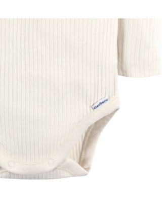 Baby Boys Long Sleeve Henley Style Onesies Bodysuits, 2-pack
