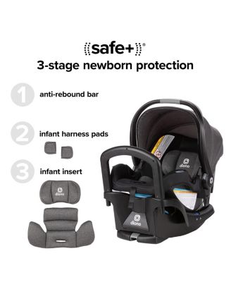 Quantum 4 3-in-1 Travel System with LiteClik30 R SafePlus Infant Car Seat and Base, Gray Slate