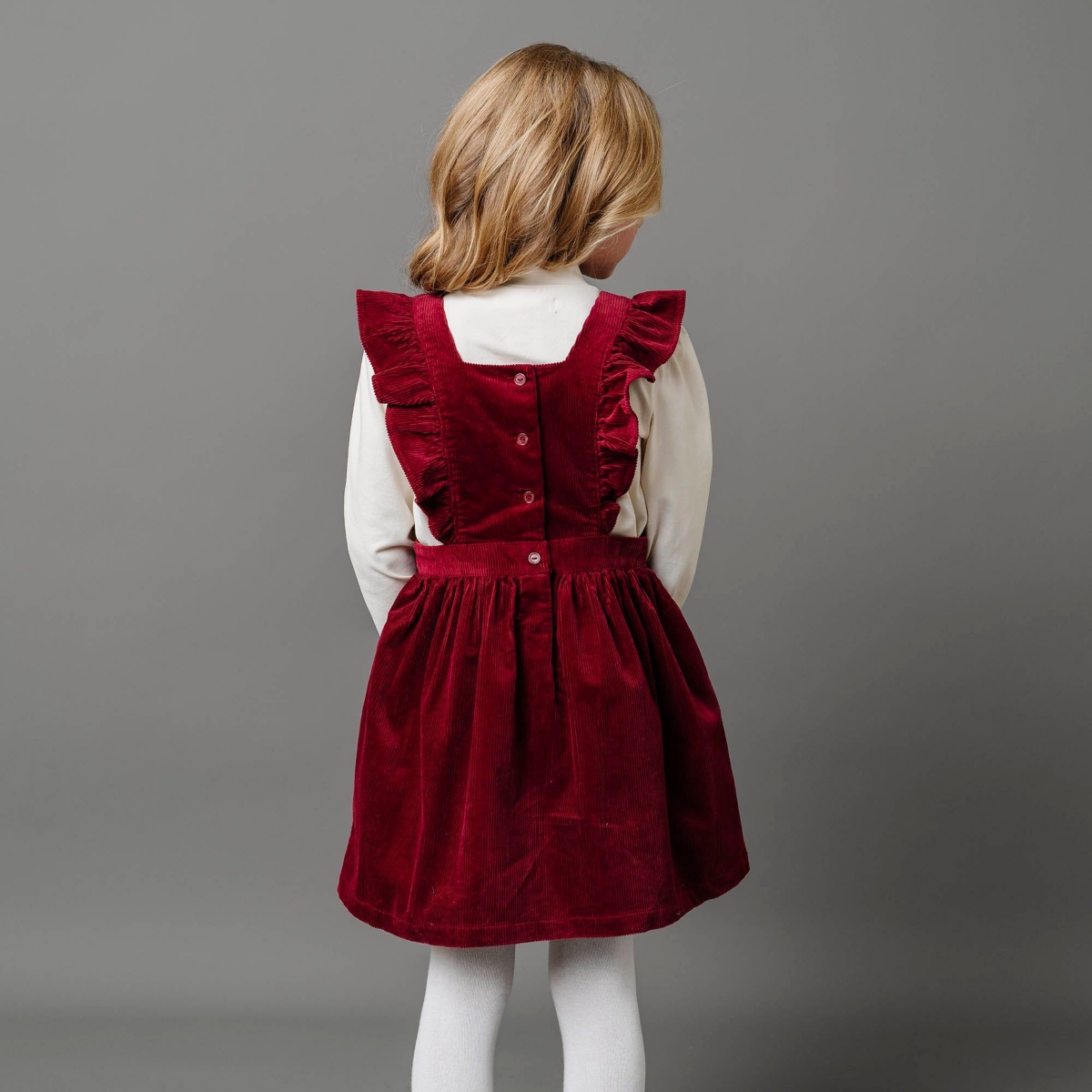 Hope & Henry Little Girls Organic Corduroy Ruffle Jumper