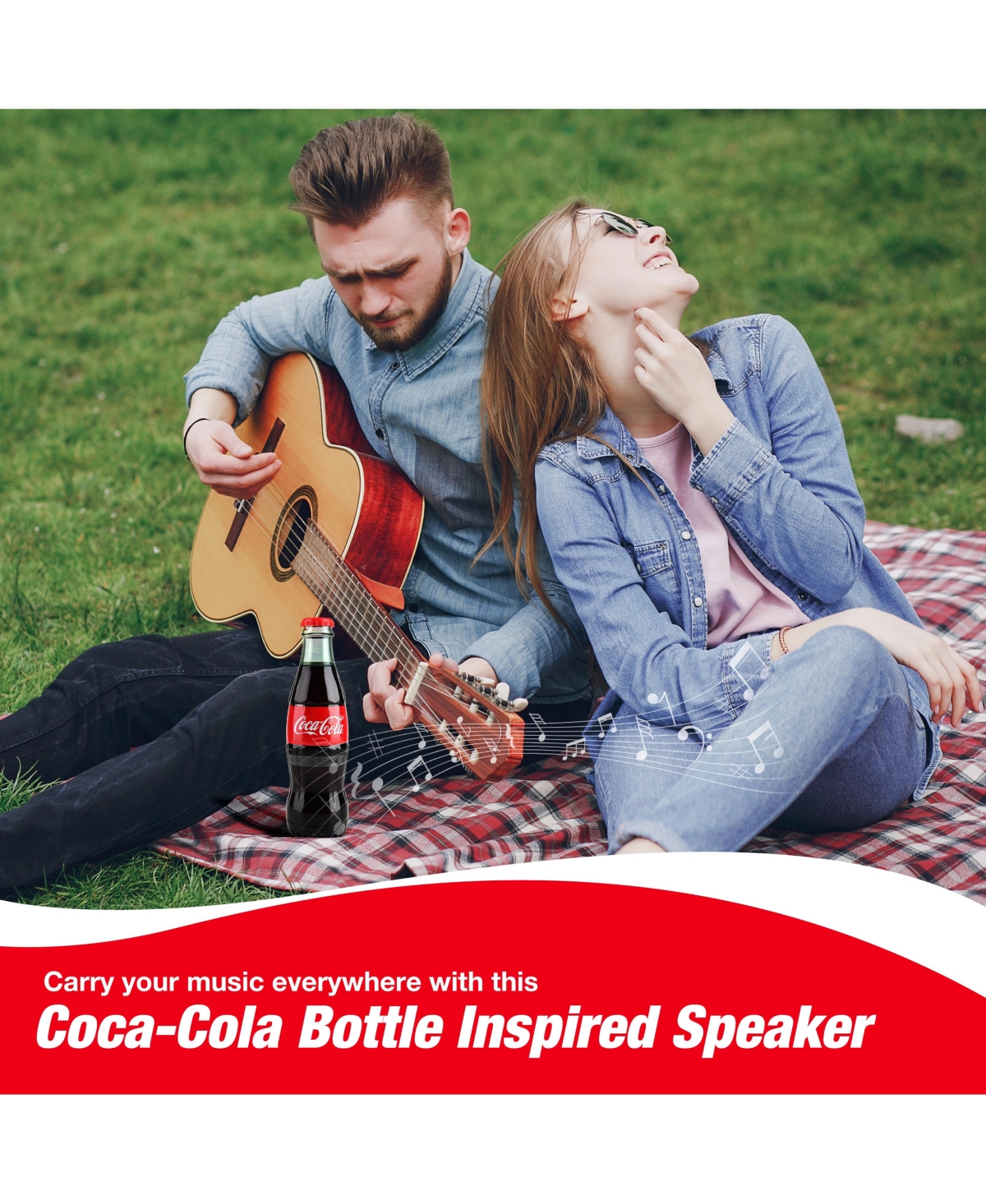 Coca-Cola Bluetooth Bottle Shaped Speaker with Acrylic Case - Coca-cola