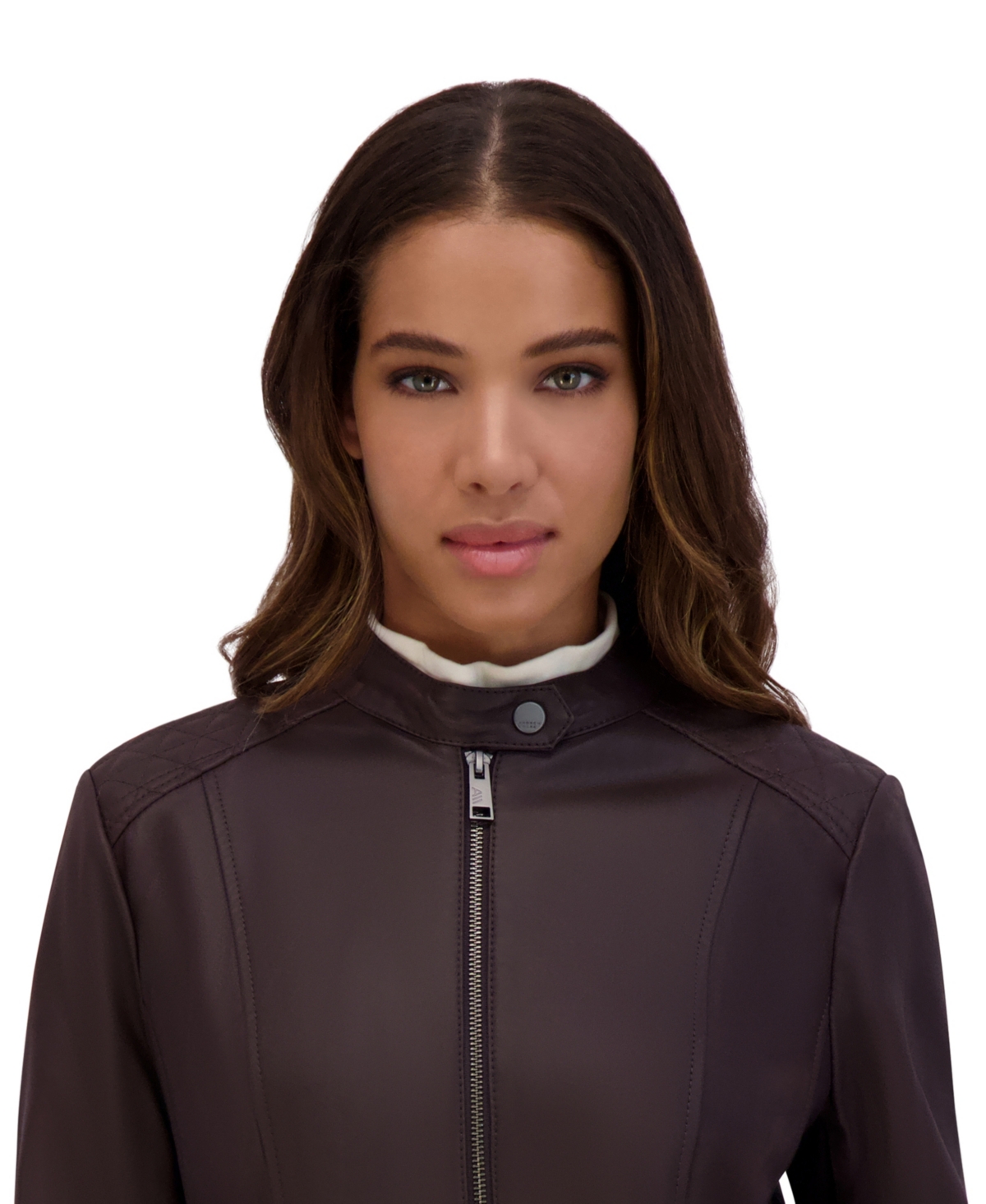 Glenbrook Lightweight Women's Leather Racer Jacket