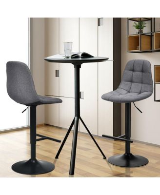Height Adjustable Modern 360 Degrees Swivel Barstools with Footrest