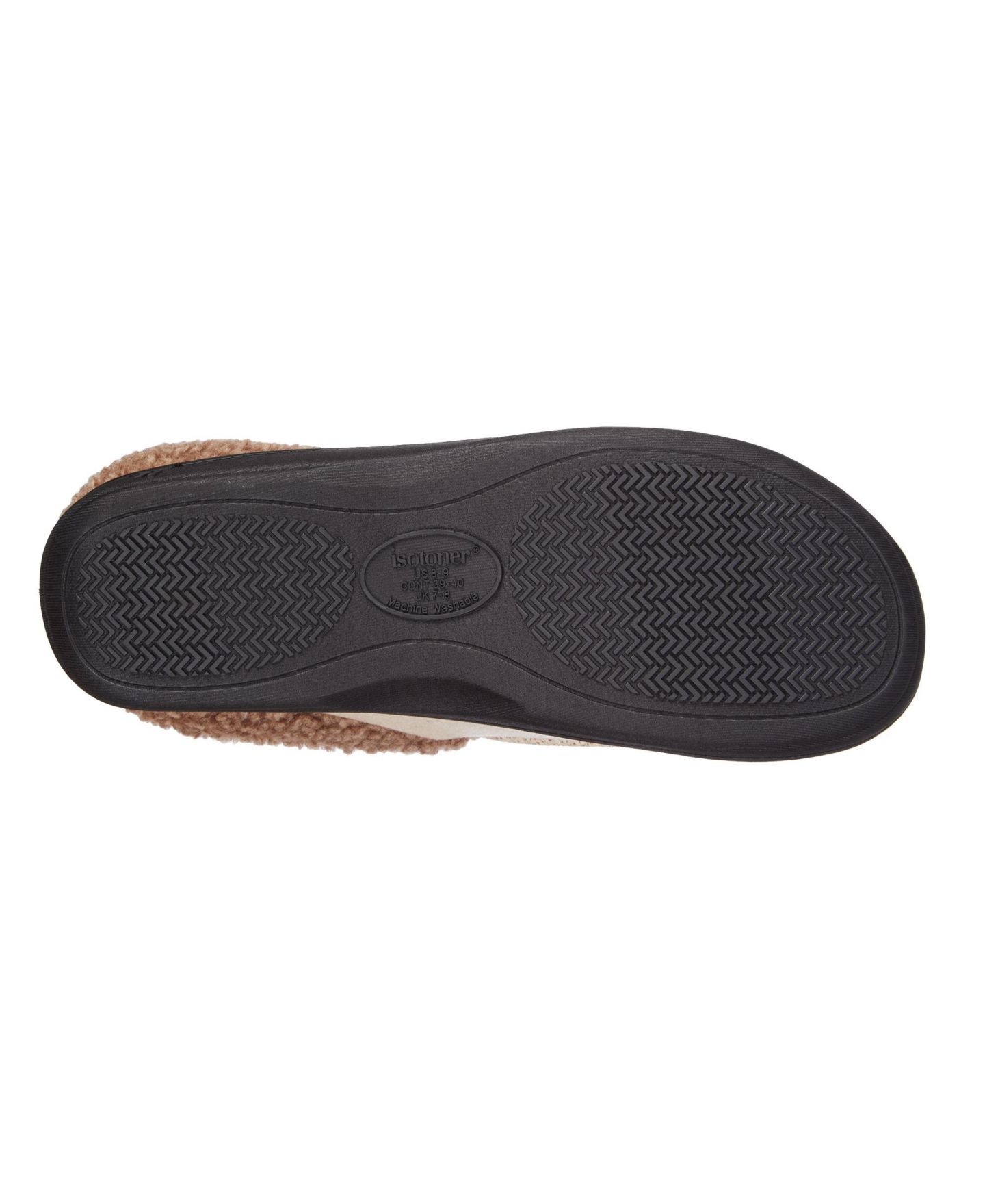 Мужские сабо Isotoner Lewis Clog Slippers with Memory Foam, цвет: Серо-бежевый — фото 3