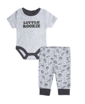 Baby Boy Little Rookie Football Bodysuit, Pant, Hat & Snuggler, 4-Piece Set