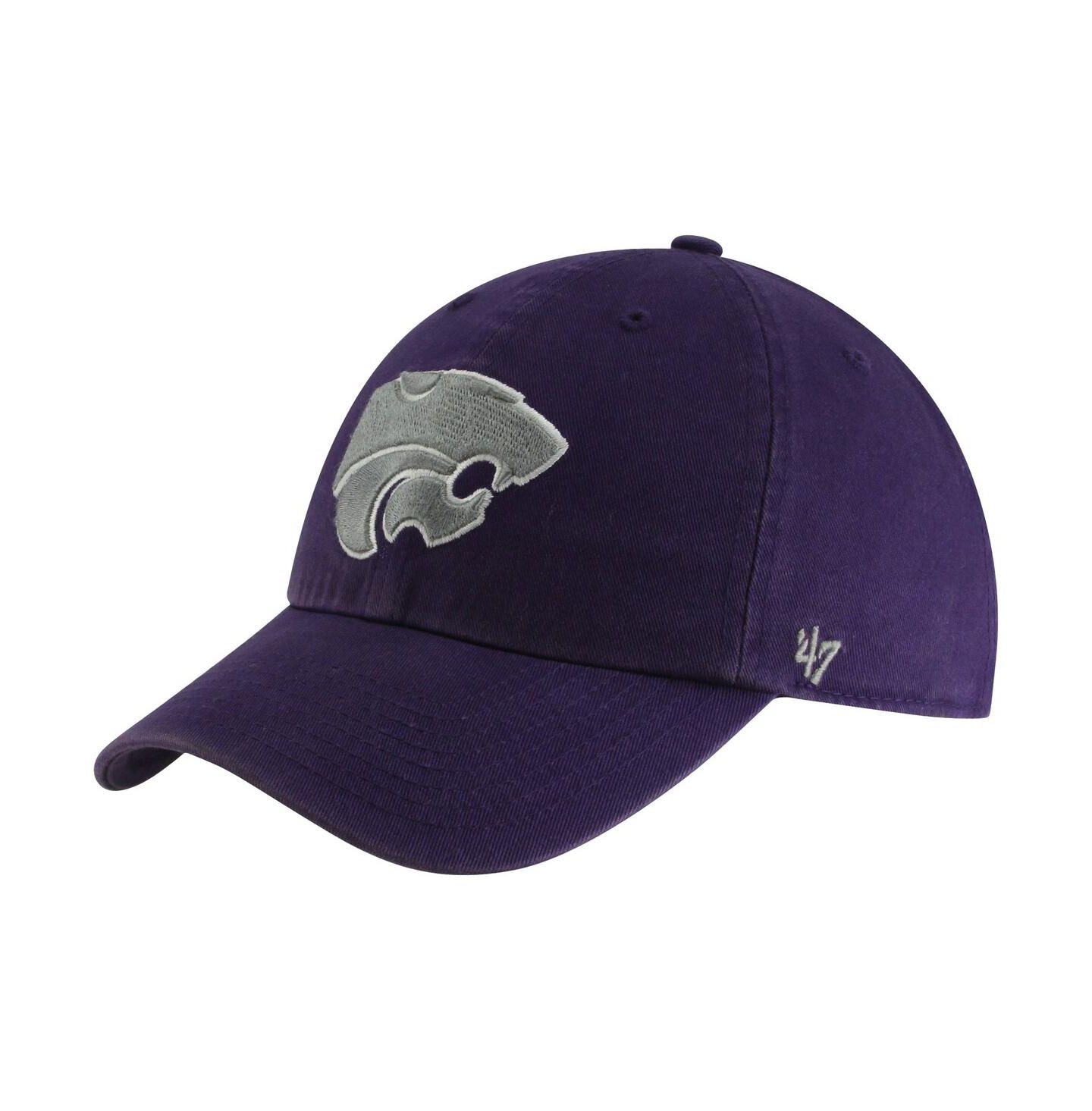Мужская кепка '47 Brand Purple Kansas State Wildcats Vintage Clean Up Adjustable Hat — фото 2
