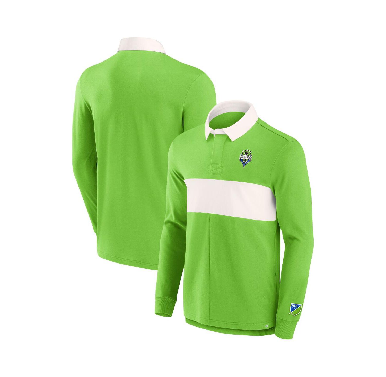 Men's Green Seattle Sounders FC Penalty Kick Long Sleeve Polo