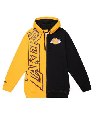 Men's Gold/Black Los Angeles Lakers Color Block 2.0 Fleece Full-Zip Hoodie