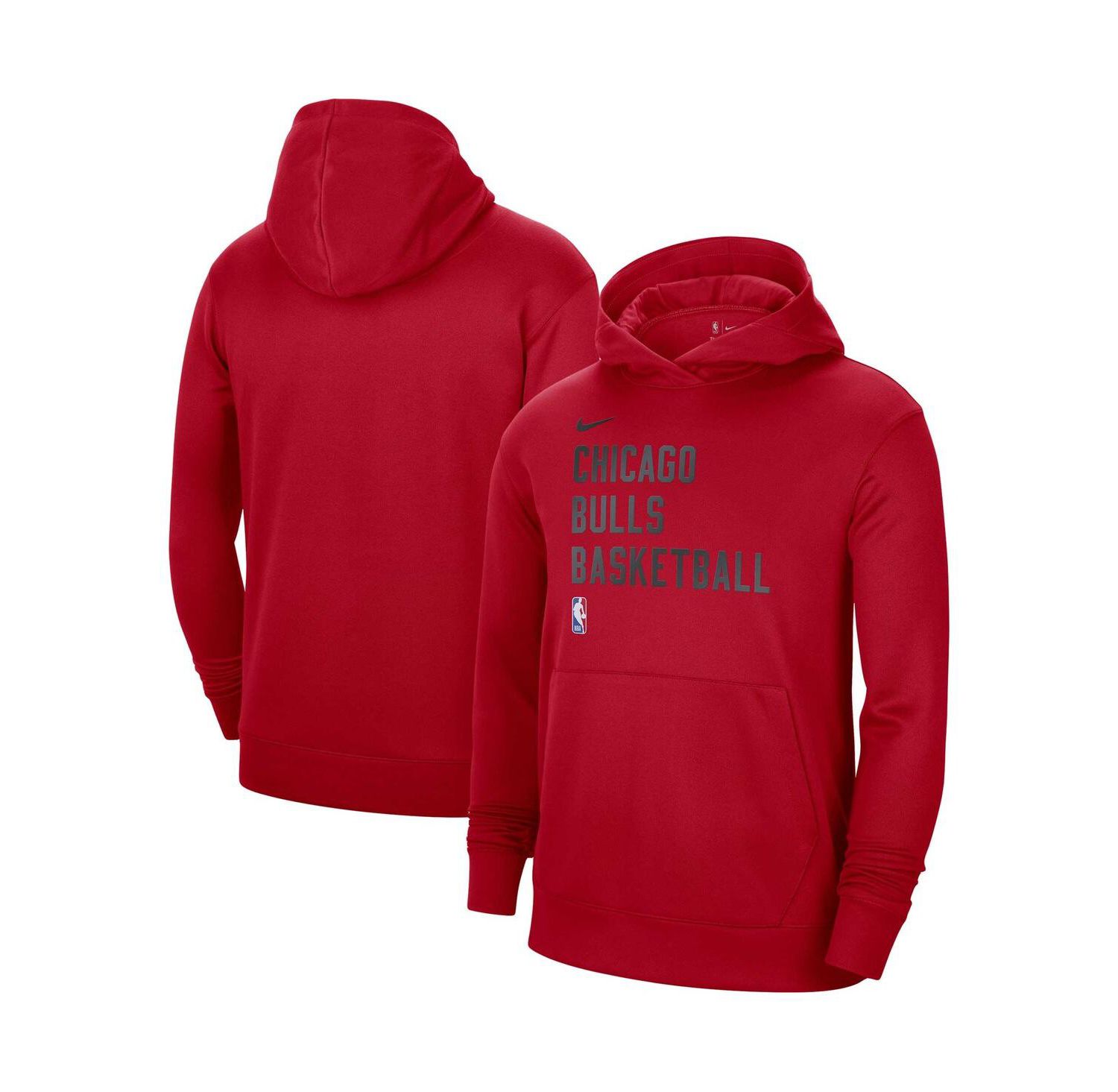 Men's and Women's Red Chicago Bulls 2023/24 Performance Spotlight On-Court Practice Pullover Hoodie