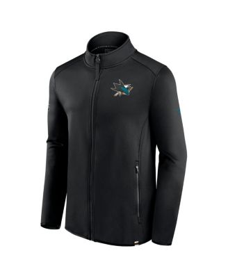 Men's Black San Jose Sharks Authentic Pro Full-Zip Jacket