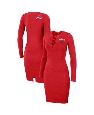 Women's Red Washington Capitals Lace-Up Dress
