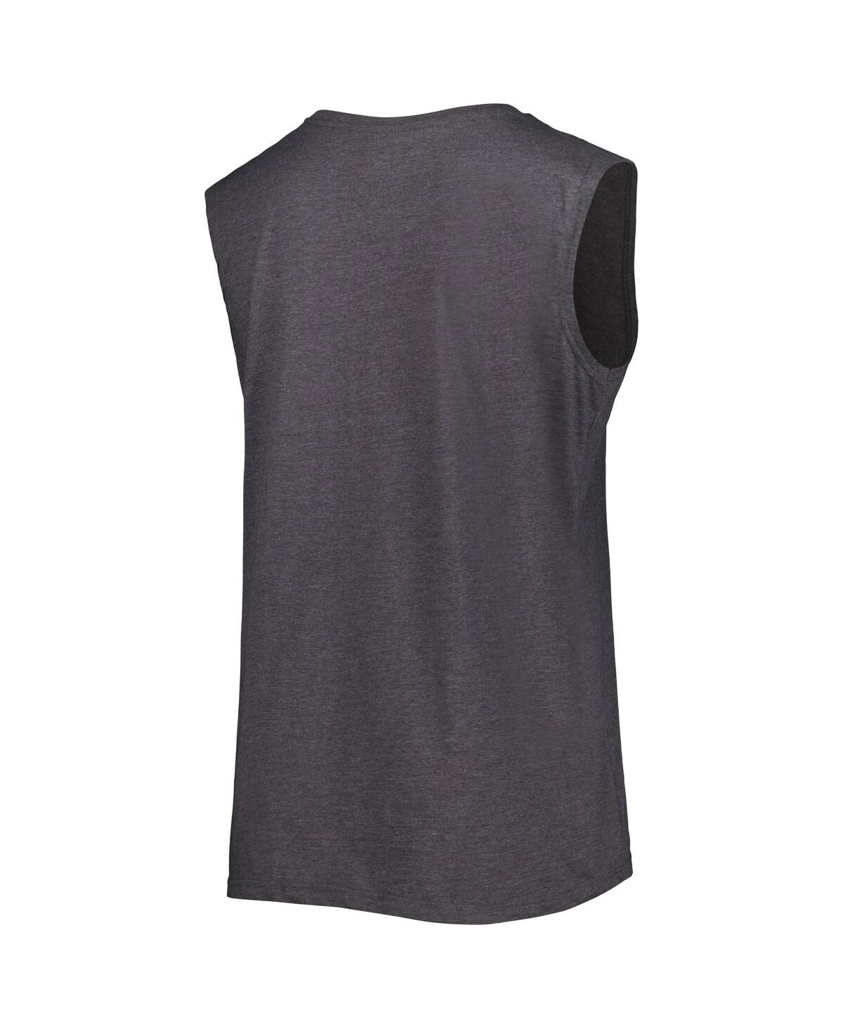 Fanatics Women's Heather Charcoal Las Vegas Raiders Plus Size Tank Top In Heather Charcoal