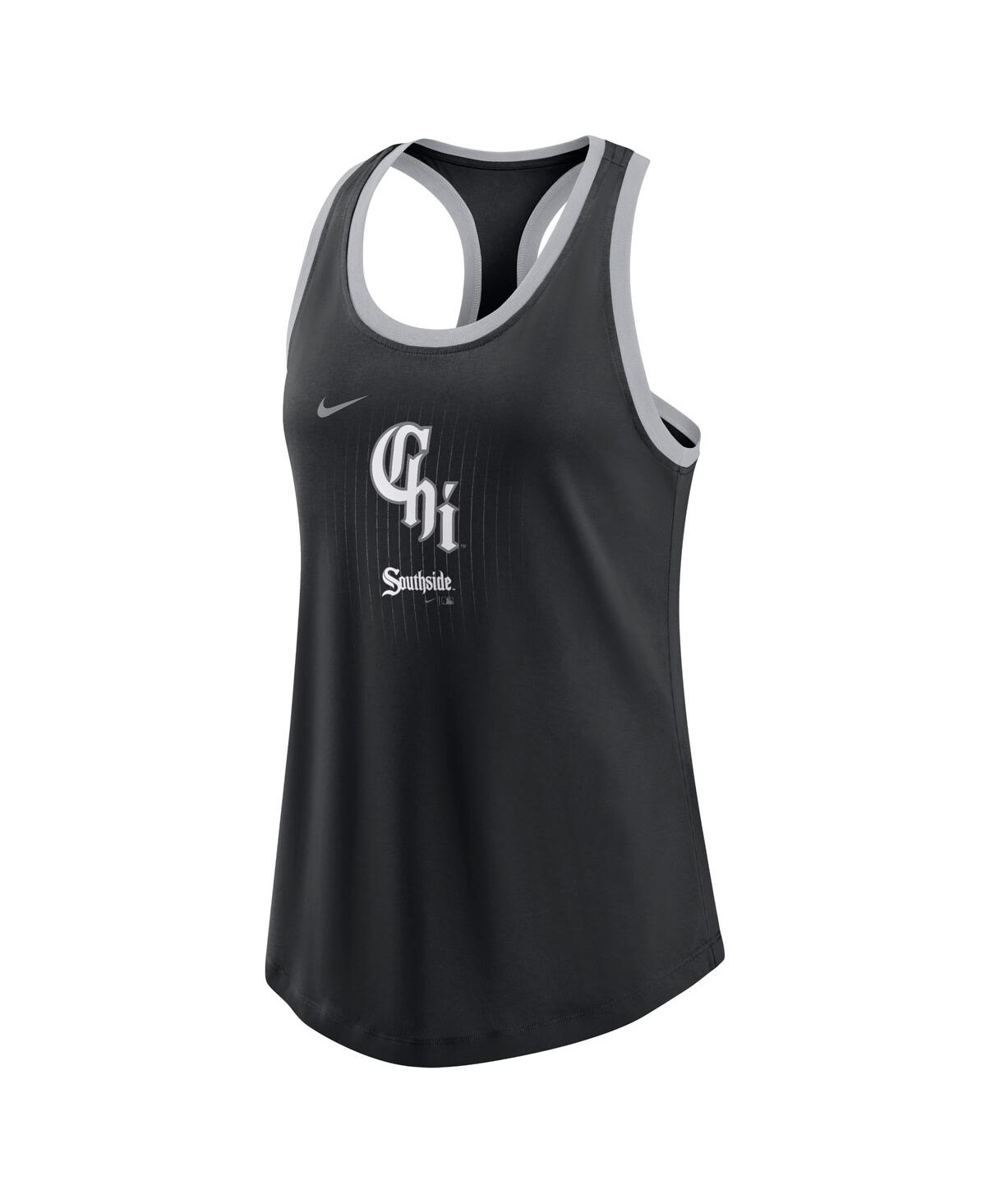 Nike Women'sChicago White Sox City Connect Tri-Blend Tank Top - Black