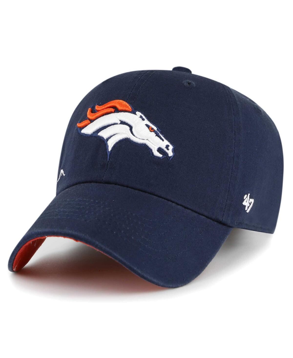 47 Brand Women's Navy Denver Broncos Confetti Icon Clean Up Adjustable Hat