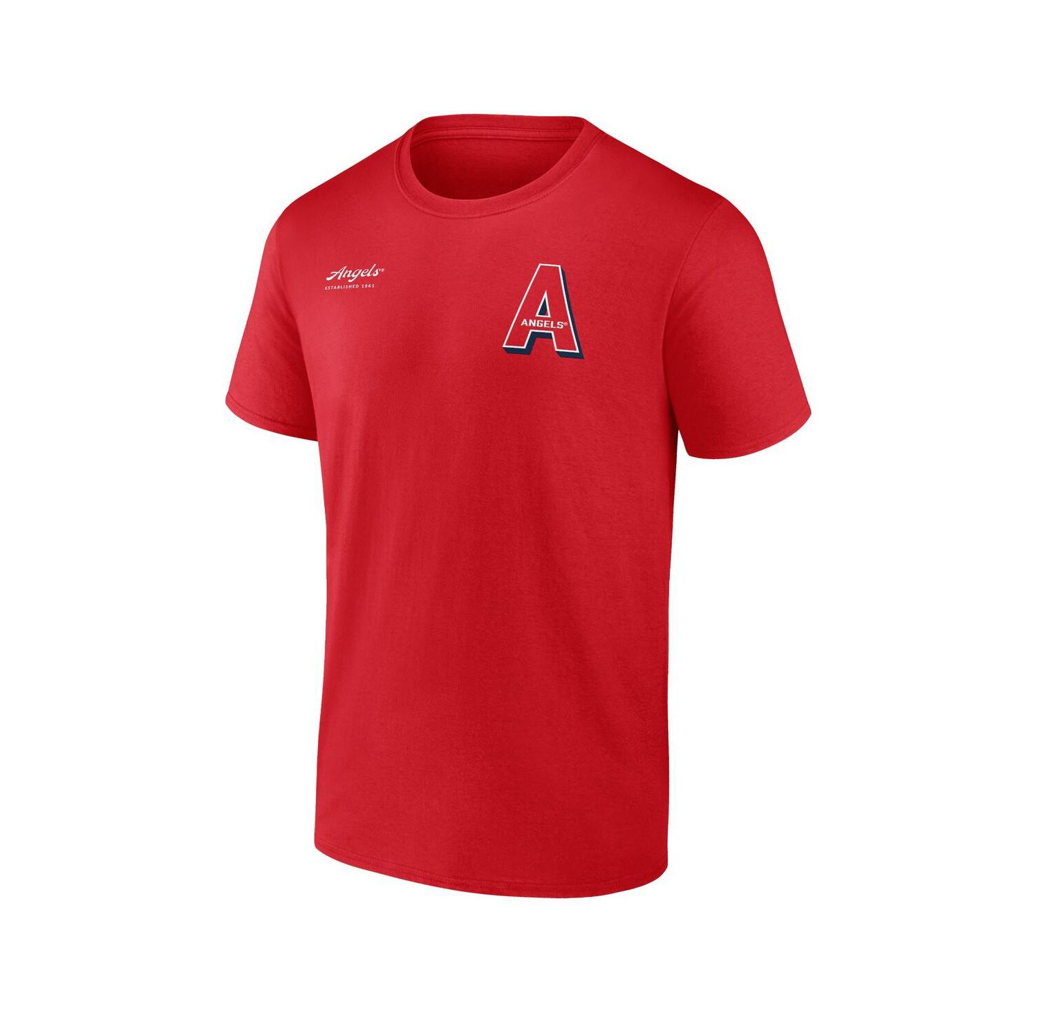 Men's Red Los Angeles Angels Split Zone T-Shirt