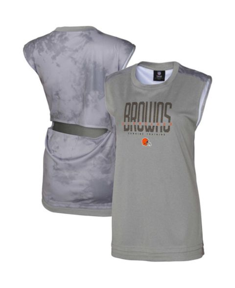 Женский топ Outerstuff Gray Cleveland Browns No Sweat Tank Top