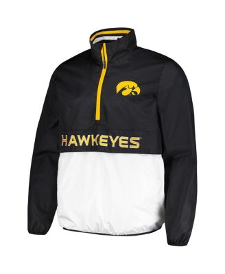 Men's Black Iowa Hawkeyes Cornerman&nbsp;Half-Zip Top