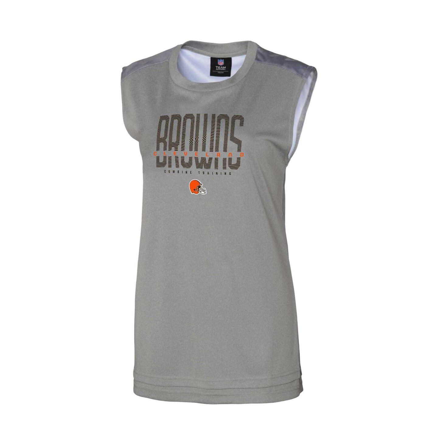 Женский топ Outerstuff Gray Cleveland Browns No Sweat Tank Top — фото 3