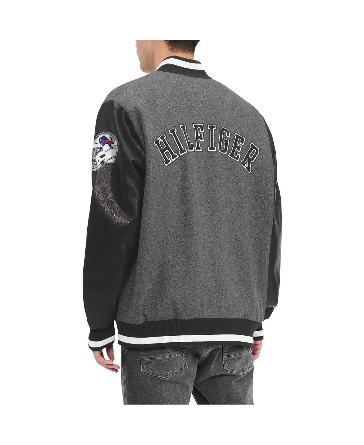 Shop Tommy Hilfiger Men's Heather Gray Buffalo Bills Gunner Full-zip Varsity Jacket