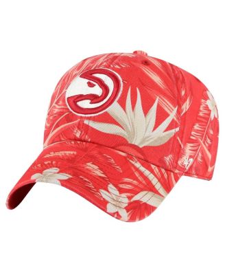 Men's Red Atlanta Hawks Tropicalia Floral Clean Up Adjustable Hat