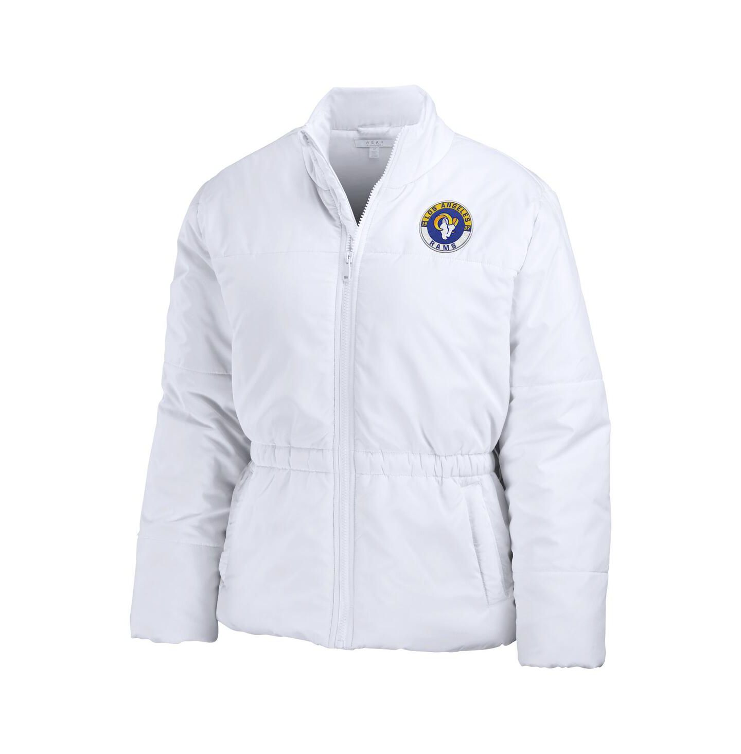 Женская куртка WEAR by Erin Andrews White Los Angeles Rams Packaway Full-Zip Puffer — фото 3