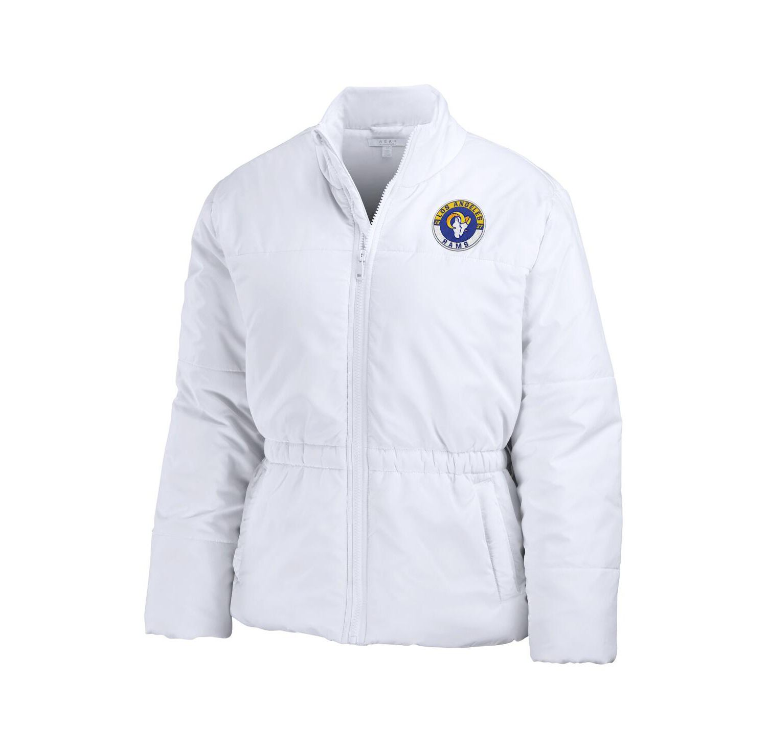 Women's White Los Angeles Rams Packaway Full-Zip Puffer Jacket