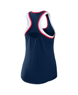 Women's Navy Cleveland Guardians Colorblock Racerback Tank Top