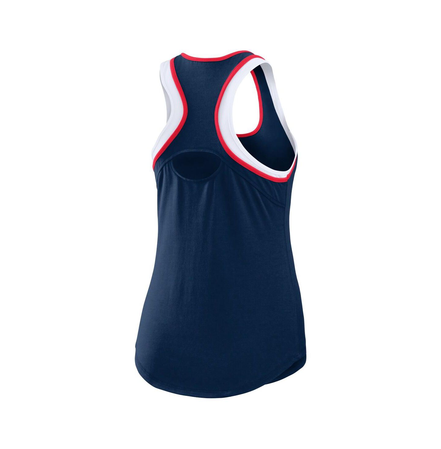 Женский топ WEAR by Erin Andrews Navy Cleveland Guardians Colorblock Racerback — фото 3