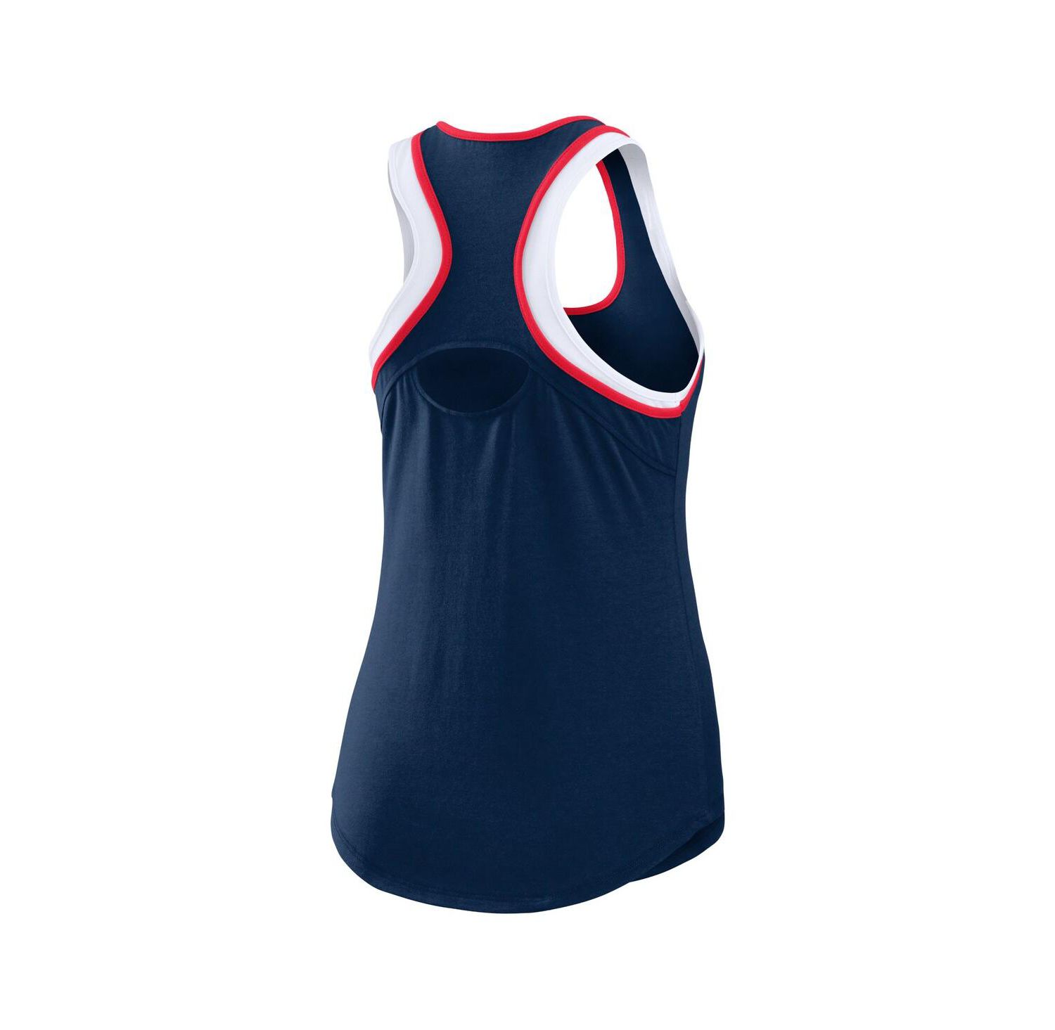Women's Navy Cleveland Guardians Colorblock Racerback Tank Top