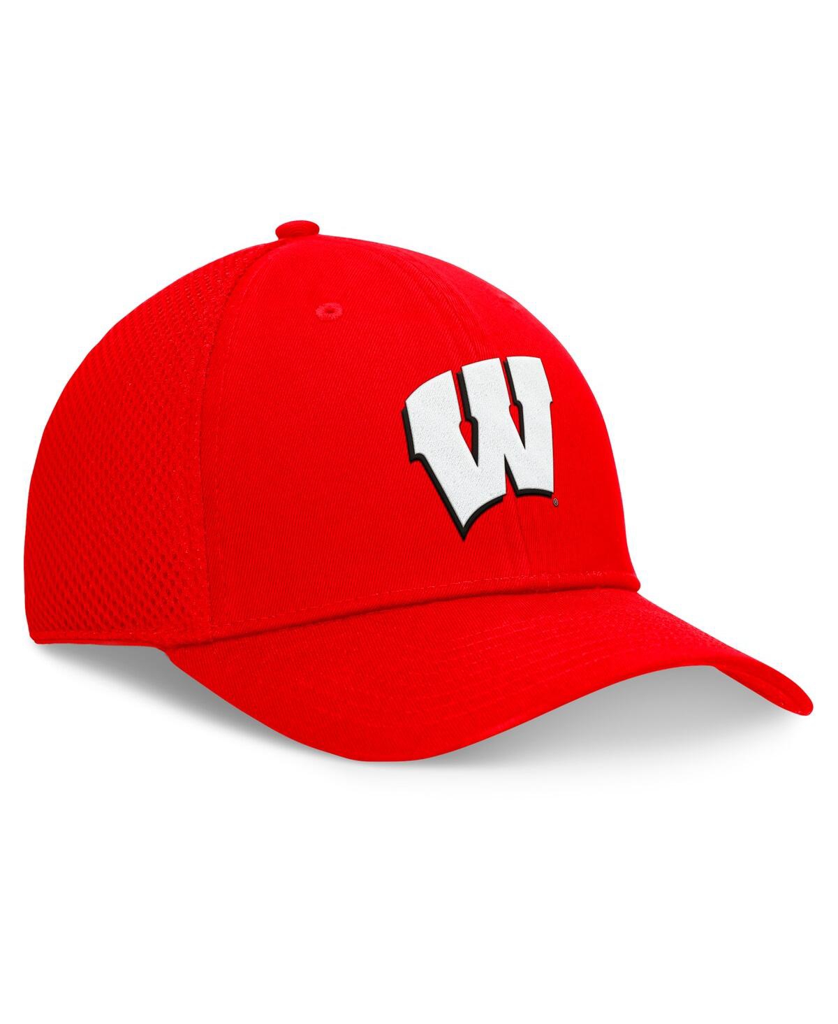 Top Of The World Men's Red Wisconsin Badgers Spacer Flex Hat In Red