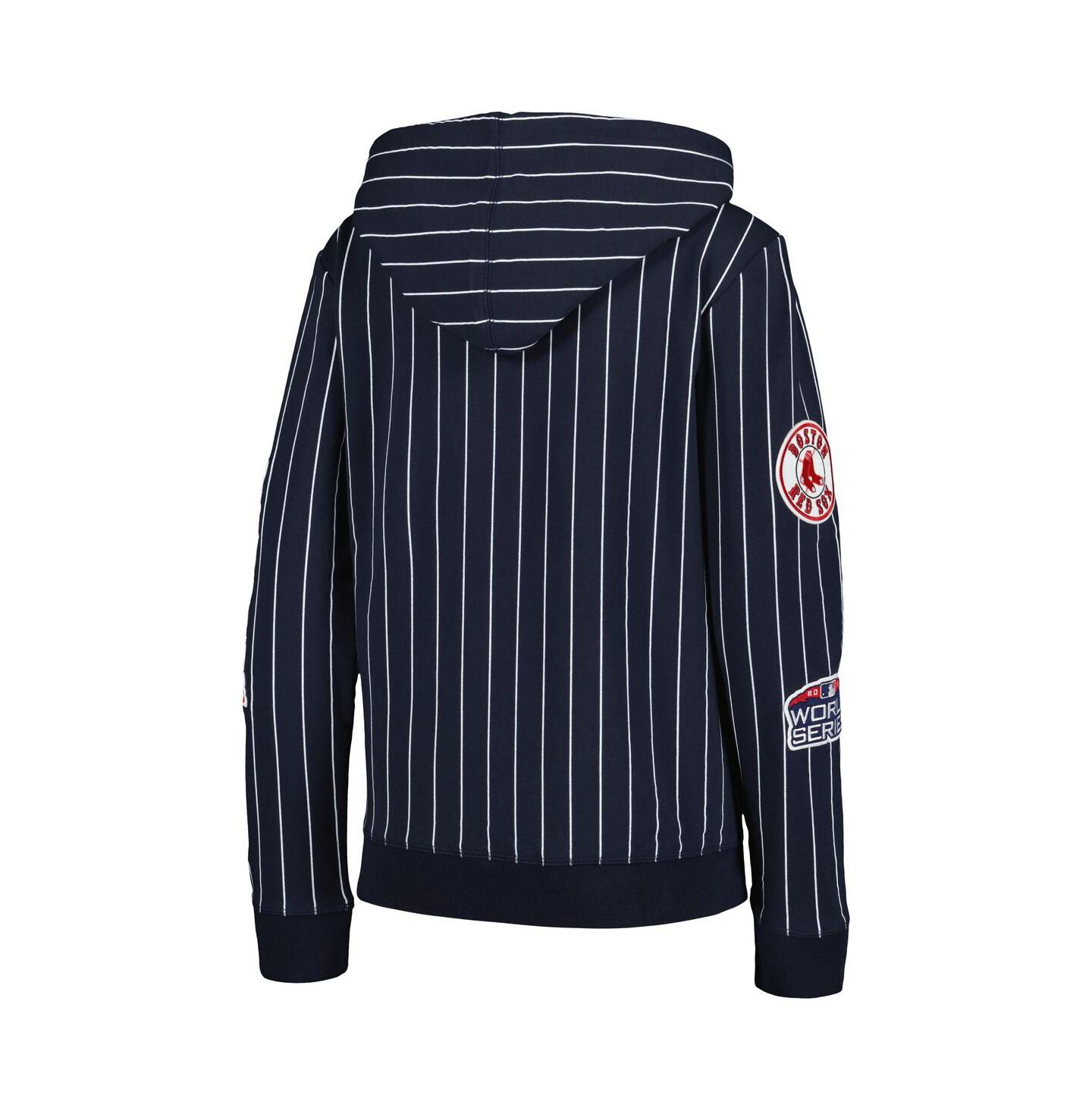 Женская куртка New Era Navy Boston Red Sox Pinstripe Tri-Blend Full-Zip — фото 3